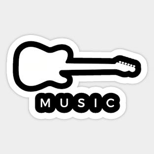 Music Blues Guitar Sticker
